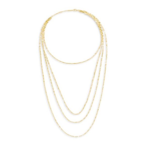 LANA Jewelry Gold Mega Gloss Blake 14k Yellow Multi-strand Necklace - Picture 3 of 9